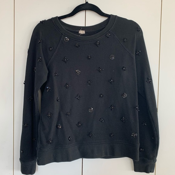 J crew Embellished Pullover in Black - Picture 2 of 8